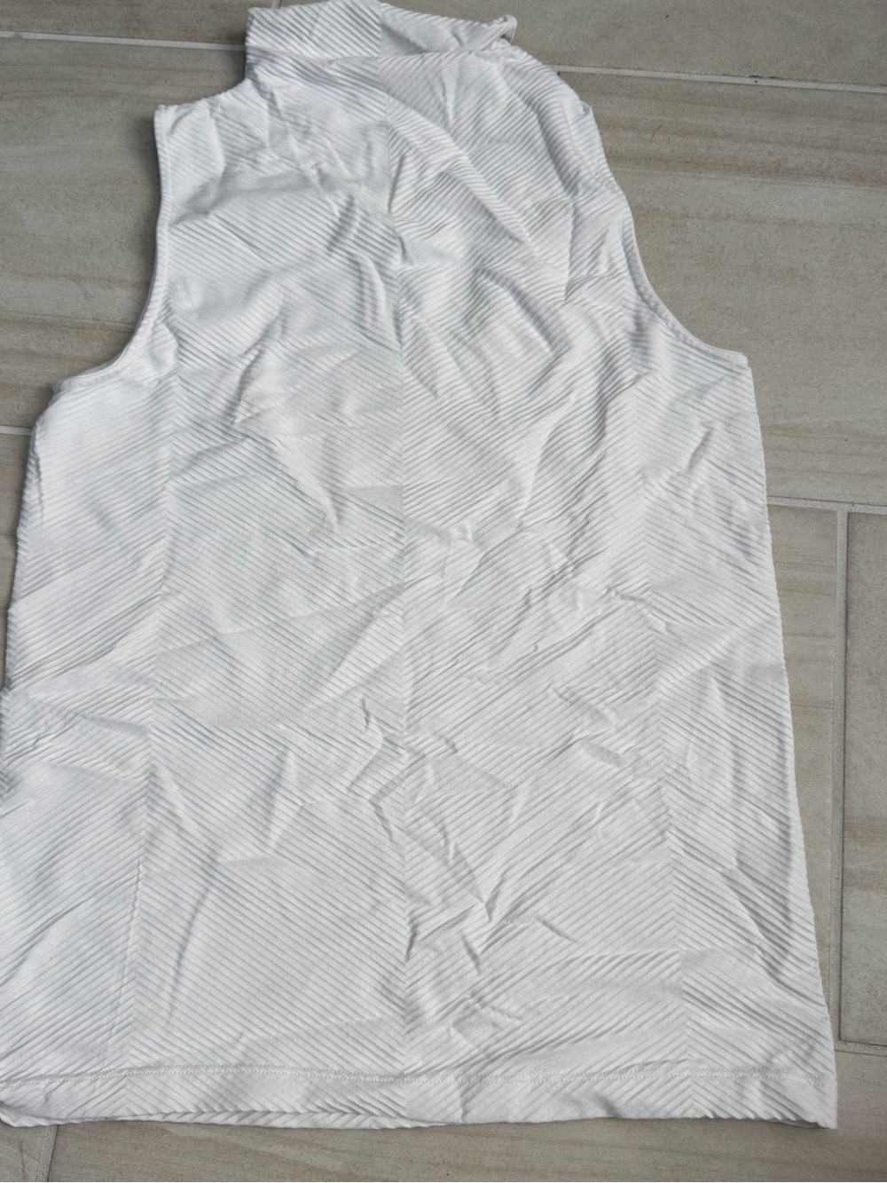 Athleta White Ribbed Active Tank
